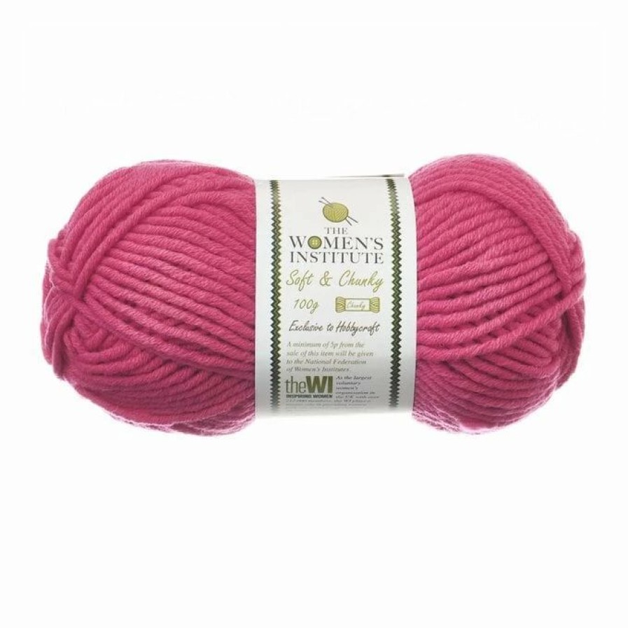 Chunky Yarn * | Cheapest The Wi Women'S Institute Pink Soft And Chunky Yarn 100G