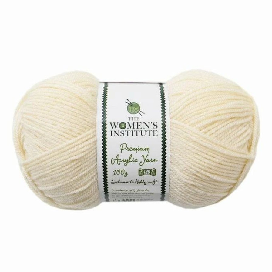 Acrylic Yarn * | Outlet The Wi Women'S Institute Cream Premium Acrylic Yarn 100G