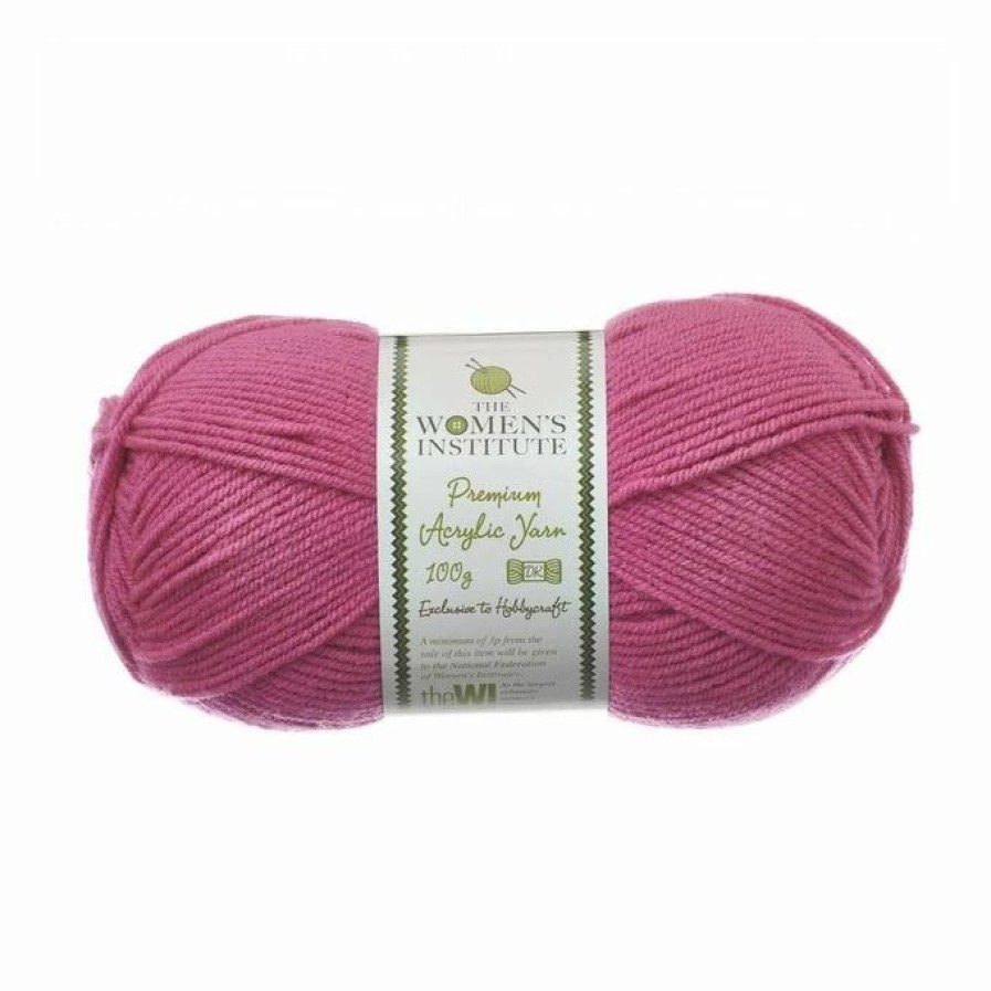 Acrylic Yarn * | Outlet The Wi Women'S Institute Soft Pink Premium Acrylic Yarn 100G