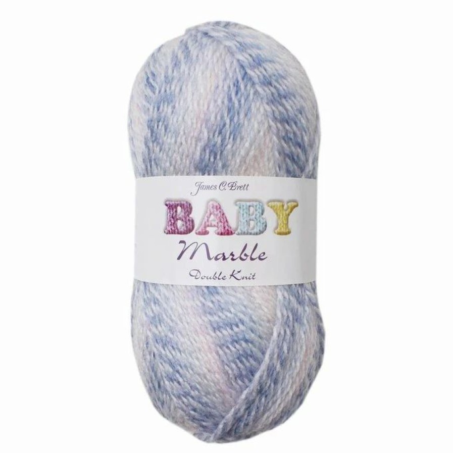 Acrylic Yarn * | Best Pirce James C Brett Blue Pink Mix Baby Marble Dk Yarn 100G