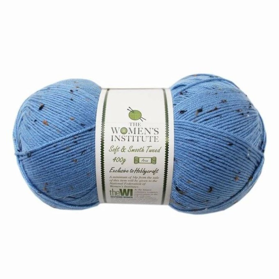 Acrylic Yarn * | Flash Sale The Wi Women'S Institute Cornflower Soft And Smooth Tweed Aran Yarn 400G