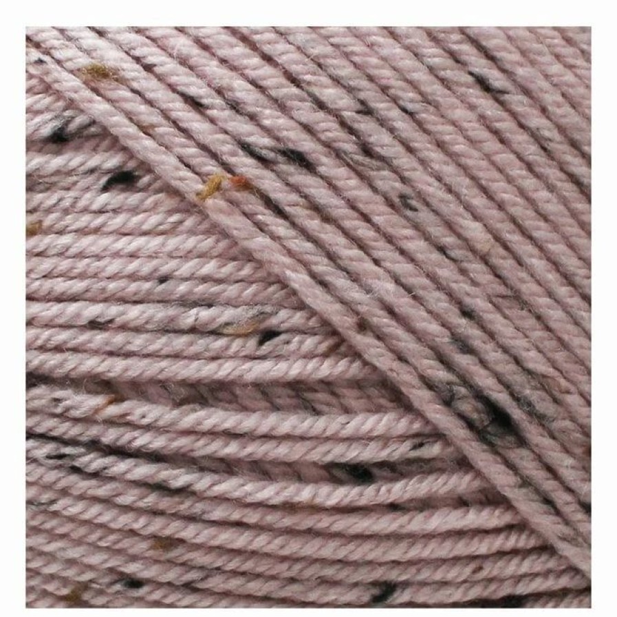 Acrylic Yarn * | Best Deal The Wi Women'S Institute Pink Soft And Smooth Tweed Aran Yarn 400G