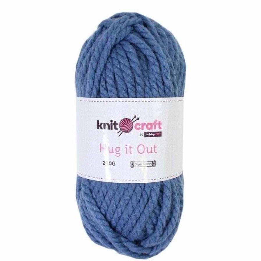 Acrylic Yarn * | Top 10 Knitcraft Dusk Blue Hug It Out Yarn 200G