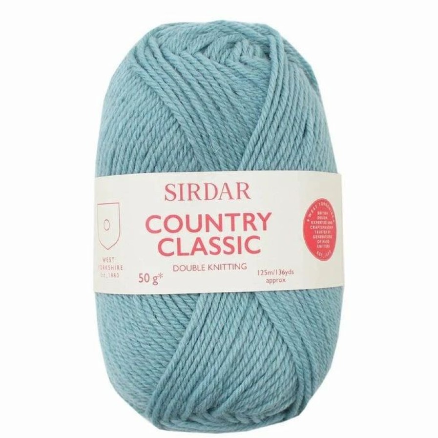 Acrylic Yarn * | Buy Sirdar Duck Egg Blue Country Classic Dk Yarn 50G