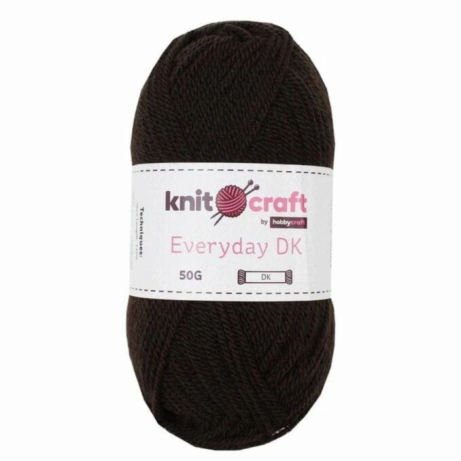 Acrylic Yarn * | Best Deal Knitcraft Brown Everyday Dk Yarn 50G