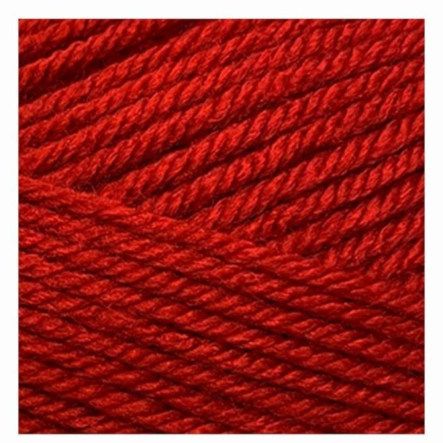 Acrylic Yarn * | Cheapest The Wi Women'S Institute Deep Red Soft And Smooth Aran Yarn 400G