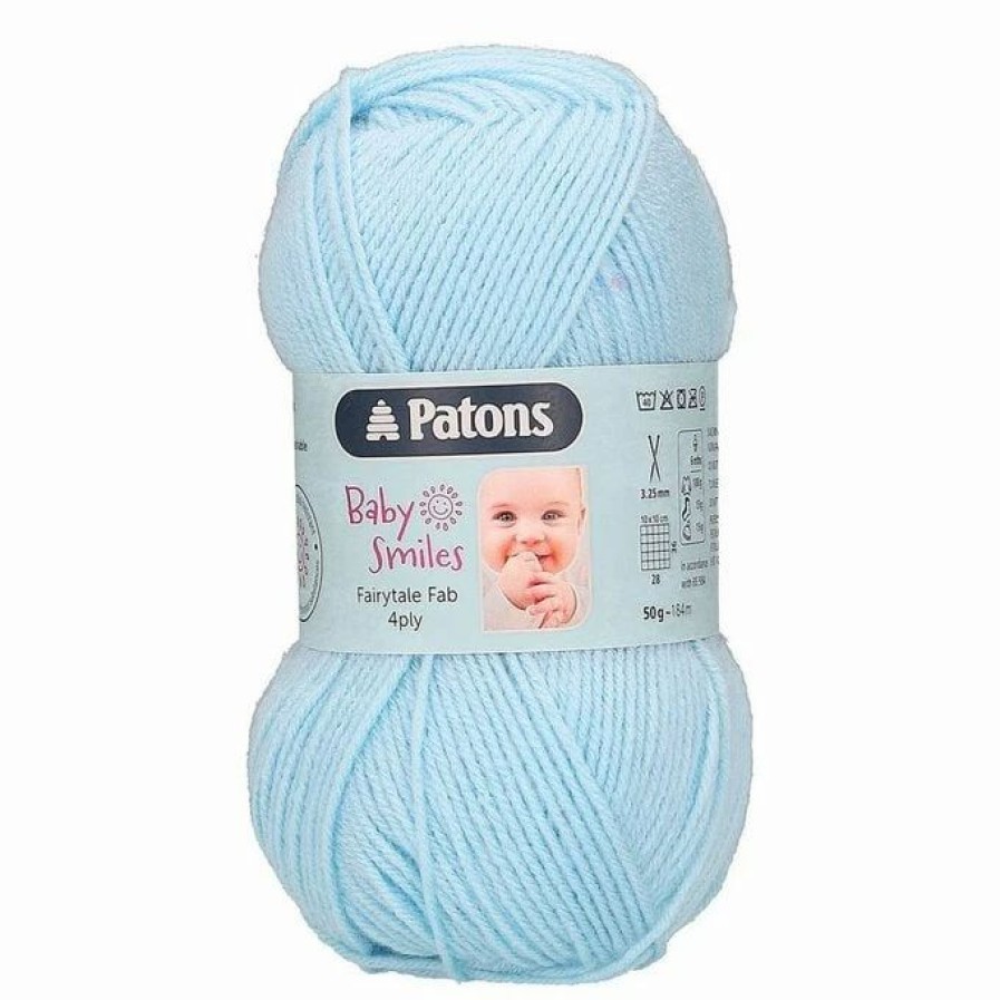 Acrylic Yarn * | Wholesale Patons Pale Blue Fairytale Fab 4 Ply Yarn 50G