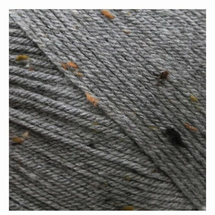 Acrylic Yarn * | Discount The Wi Women'S Institute Grey Soft And Smooth Tweed Aran Yarn 400G