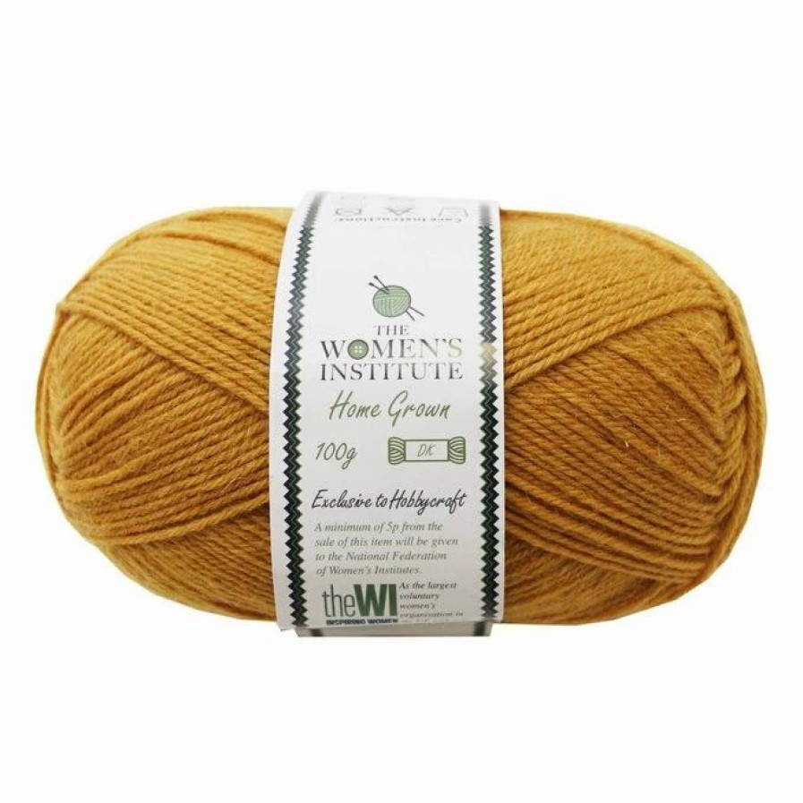 Wool * | Coupon The Wi Women'S Institute Mustard Home Grown Dk Yarn 100G (377)