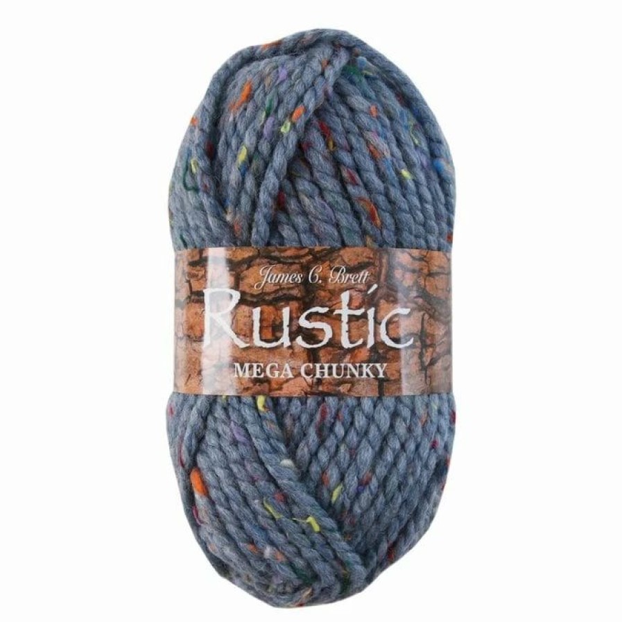 Acrylic Yarn * | Buy James C Brett Denim Mix Rustic Mega Chunky Yarn 100G