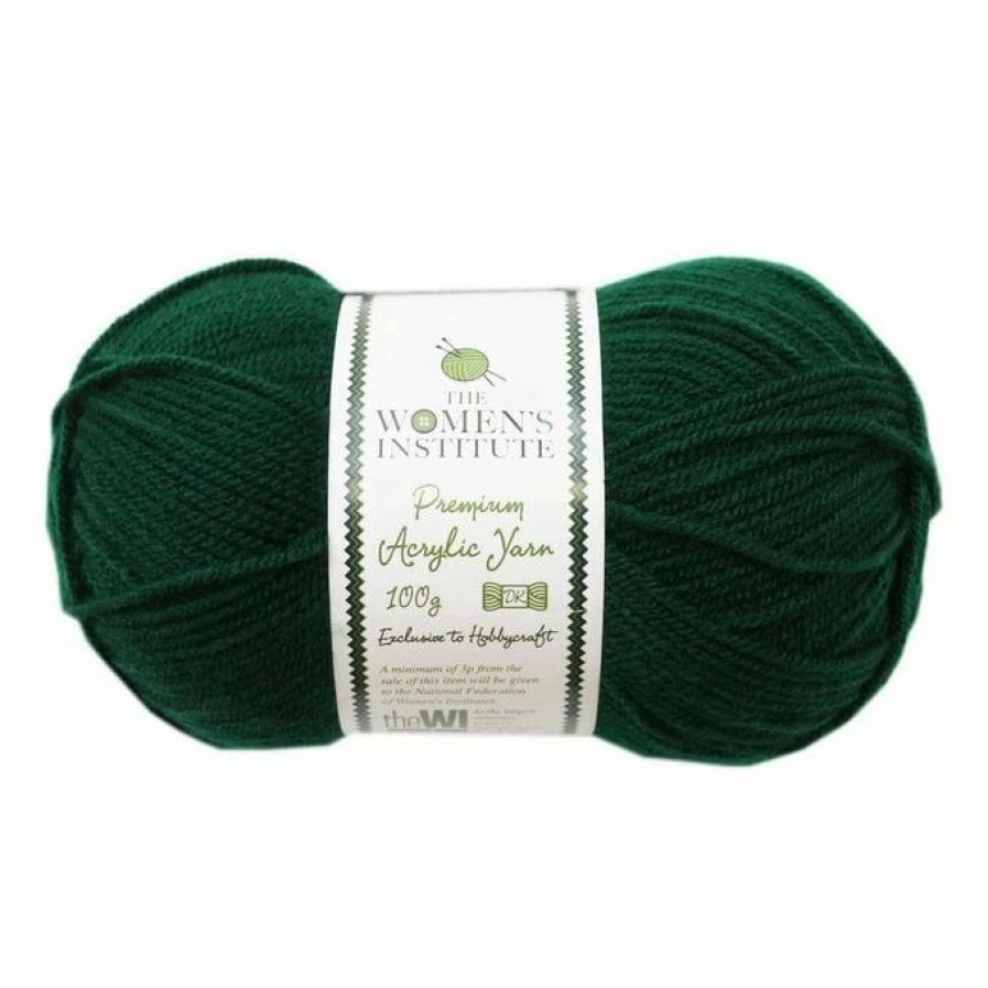 Acrylic Yarn * | Best Pirce The Wi Women'S Institute School Green Premium Acrylic Yarn 100G