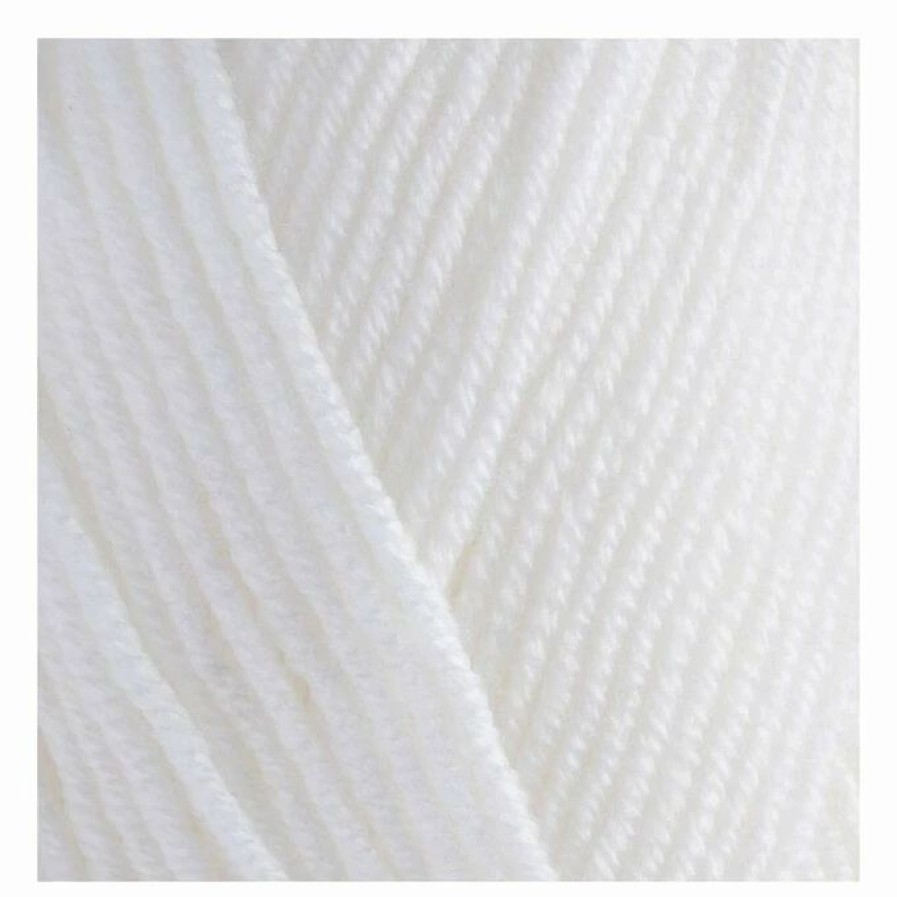 Acrylic Yarn * | Brand New The Wi Women'S Institute White Soft And Cuddly Dk Yarn 50G