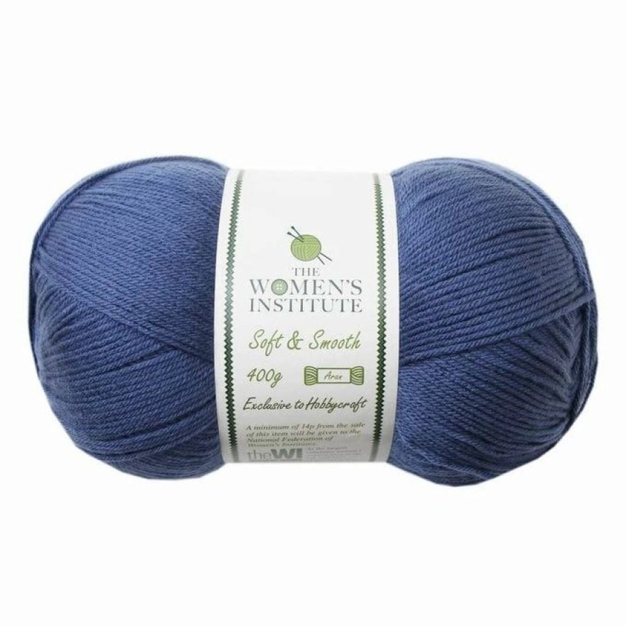 Acrylic Yarn * | New The Wi Women'S Institute Denim Soft And Smooth Aran Yarn 400G