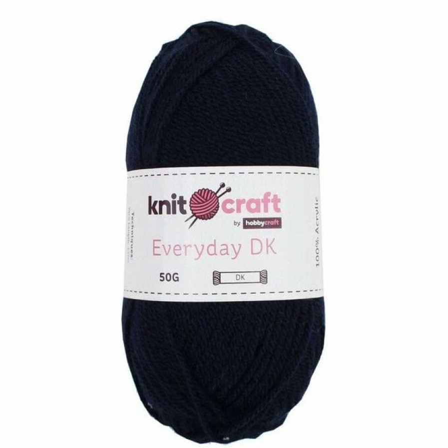 Acrylic Yarn * | Budget Knitcraft Navy Everyday Dk Yarn 50G