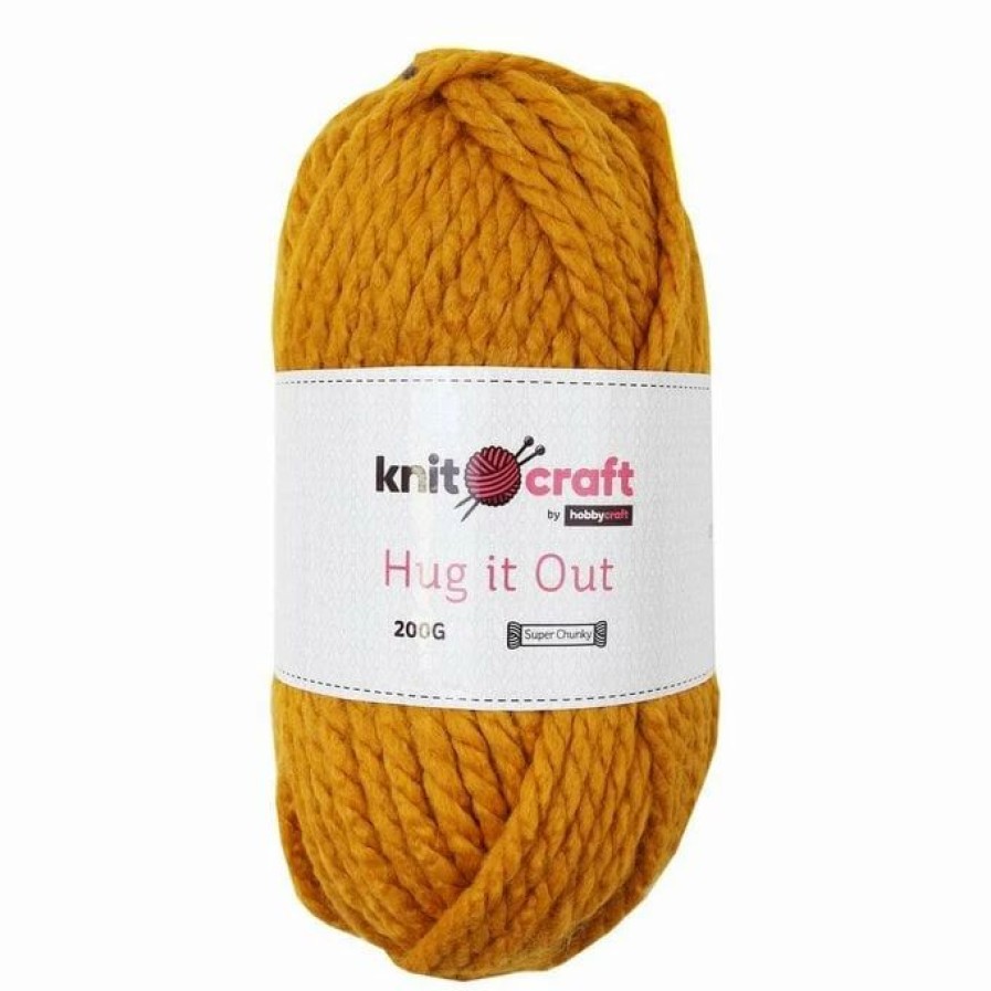 Acrylic Yarn * | Promo Knitcraft Mustard Hug It Out Yarn 200G