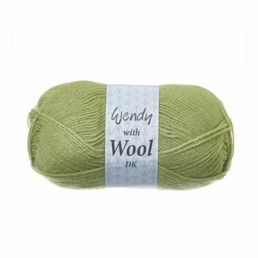 Acrylic Yarn * | Discount Wendy With Wool Khaki Dk 100G