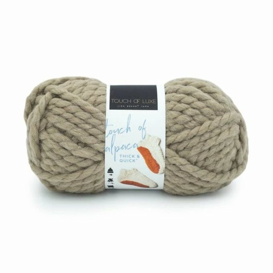 Acrylic Yarn * | Best Sale Lion Brand Mushroom Touch Of Alpaca Thick & Quick 100G