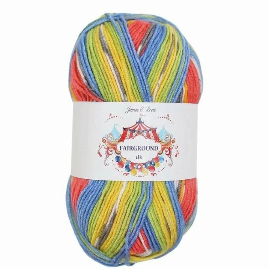 Acrylic Yarn * | Best Pirce James C Brett Rainbow Multi Fairground Dk Yarn 100 G