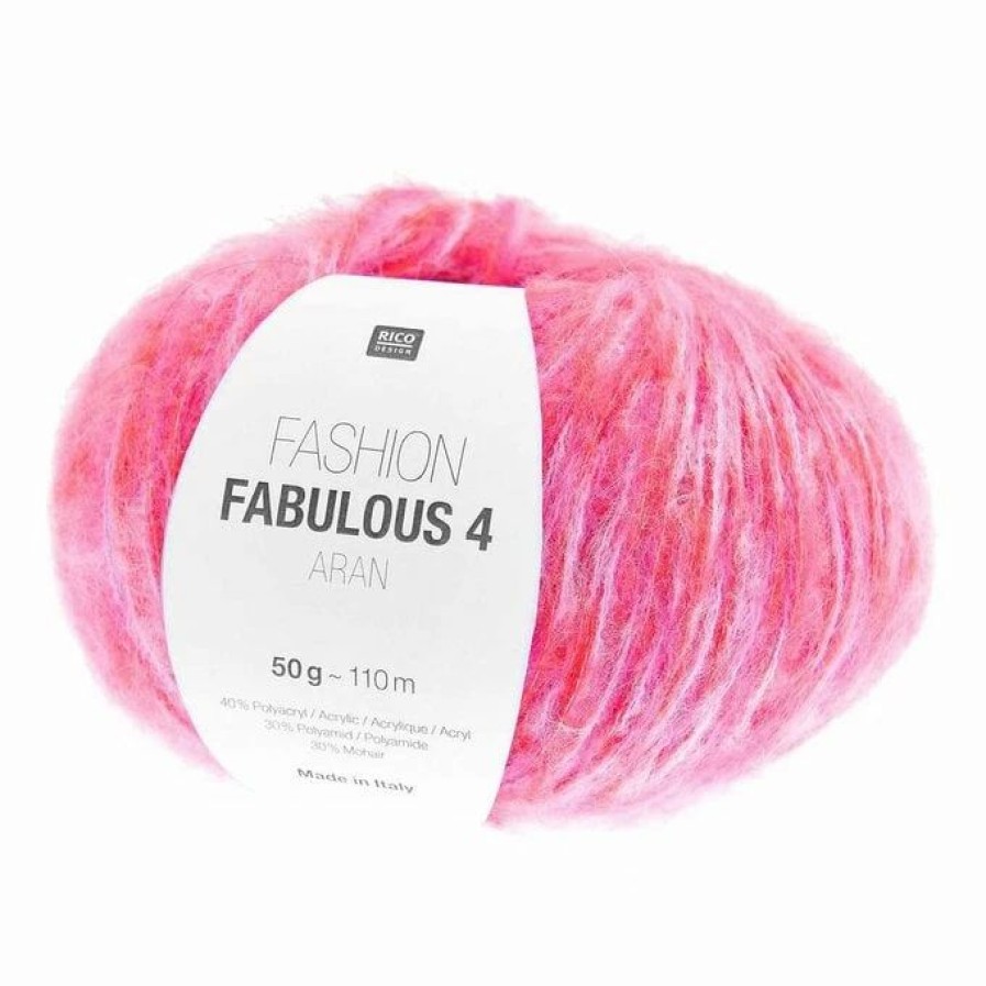 Acrylic Yarn * | Coupon Rico Design Rico Neon Fashion Fabulous 4 Aran Yarn 50G