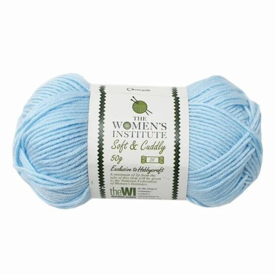 Acrylic Yarn * | Wholesale The Wi Women'S Institute Light Blue Soft And Cuddly Dk Yarn 50G