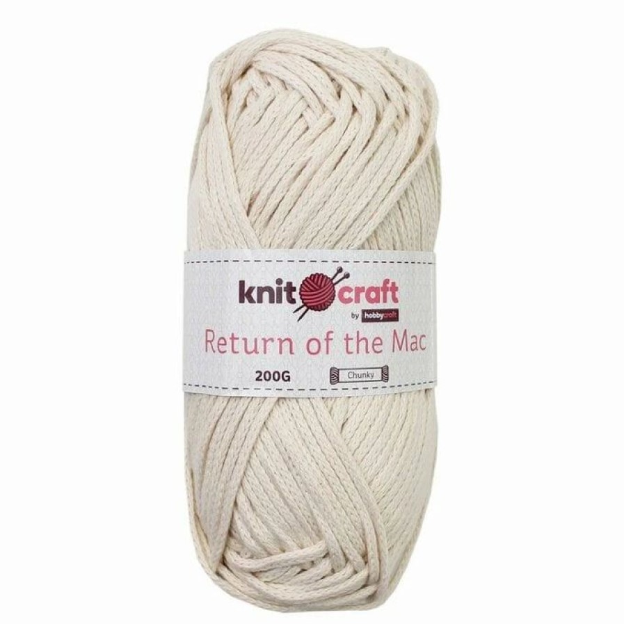 Chunky Yarn * | Coupon Knitcraft Ecru Return Of The Mac Yarn 200G