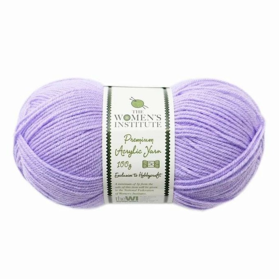 Acrylic Yarn * | Flash Sale The Wi Women'S Institute Bright Lilac Premium Acrylic Yarn 100G