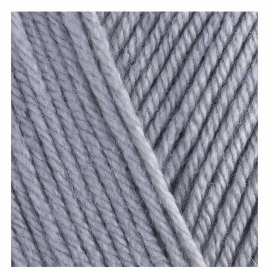 Acrylic Yarn * | Budget The Wi Women'S Institute Light Grey Soft And Smooth Aran Yarn 400G