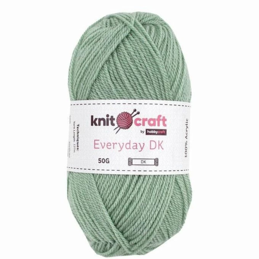 Acrylic Yarn * | New Knitcraft Mint Green Everyday Dk Yarn 50G