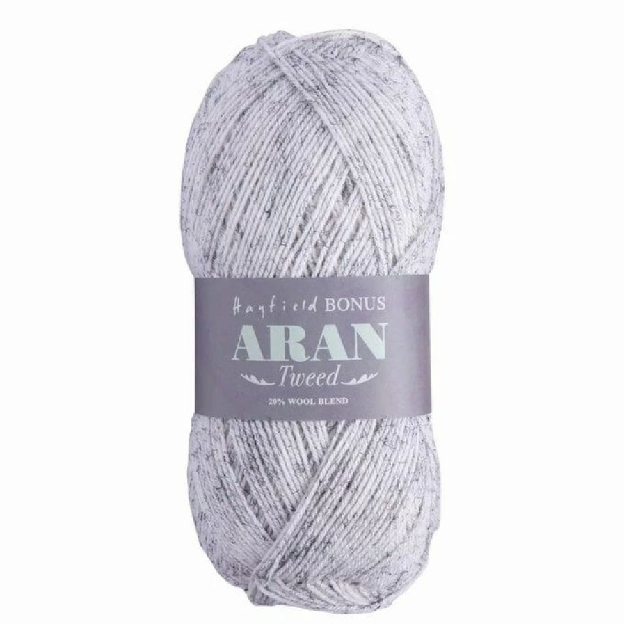 Acrylic Yarn * | Top 10 Hayfield Stormcloud Bonus Aran Tweed 400 G