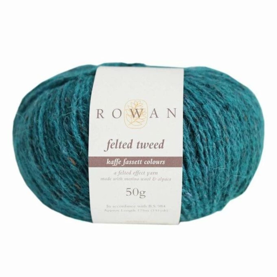 Wool * | Cheapest Rowan Turquoise Felted Tweed Yarn 50G