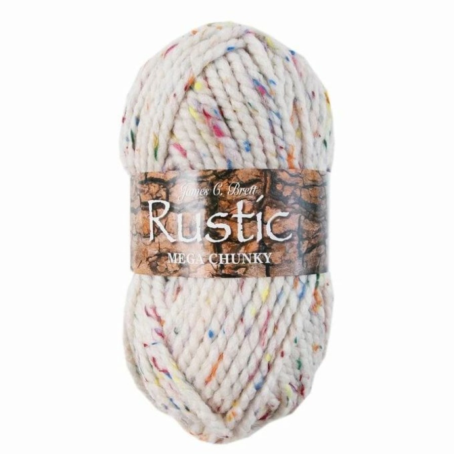 Acrylic Yarn * | Best Deal James C Brett Cream Sprinkles Rustic Mega Chunky Yarn 100G