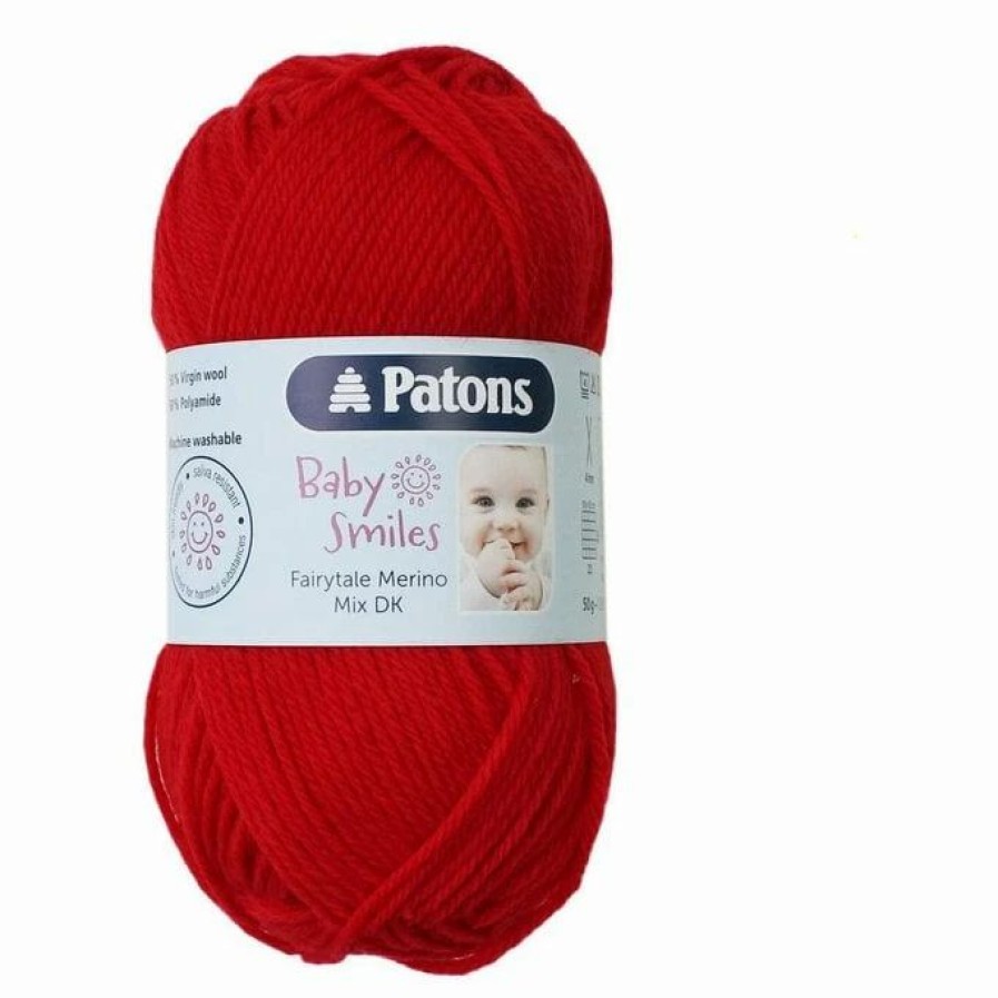 Wool * | Brand New Patons Red Fairytale Merino Mix Dk Yarn 50G