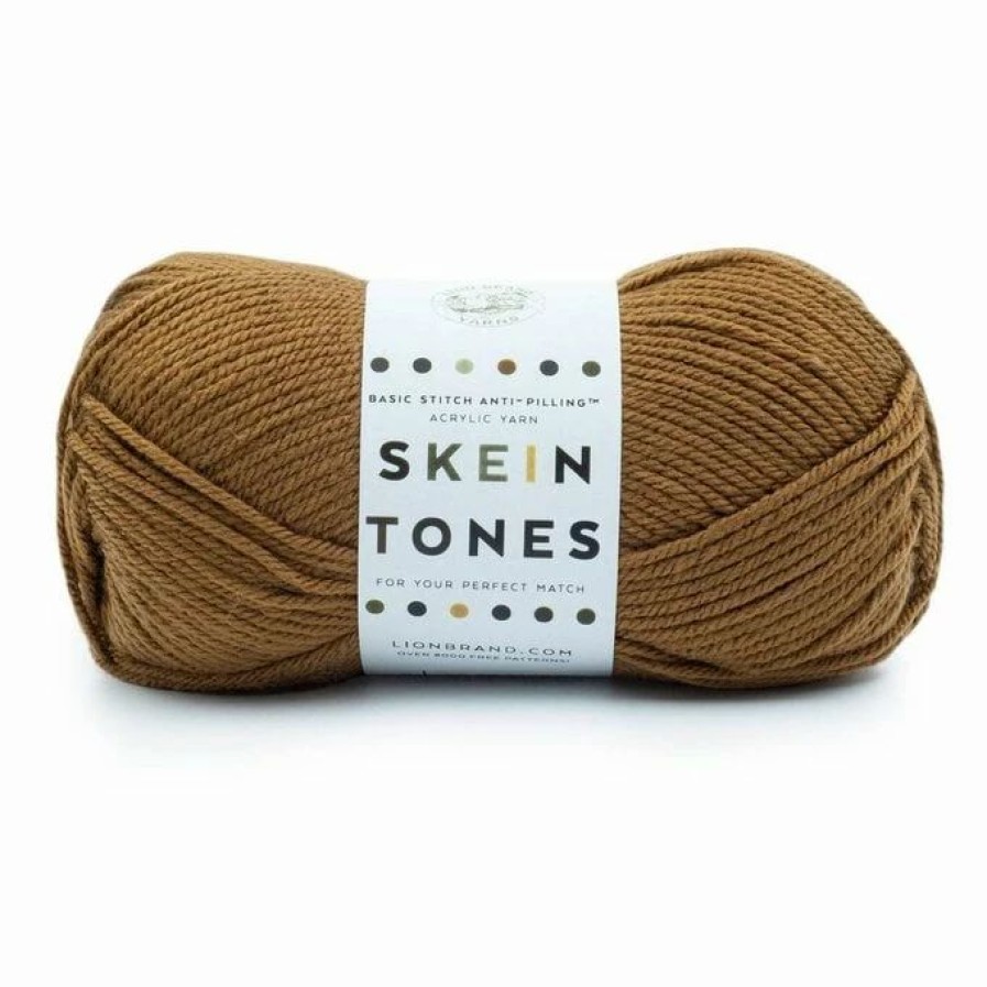 Acrylic Yarn * | Flash Sale Lion Brand Nutmeg Skein Tones Yarn 100G