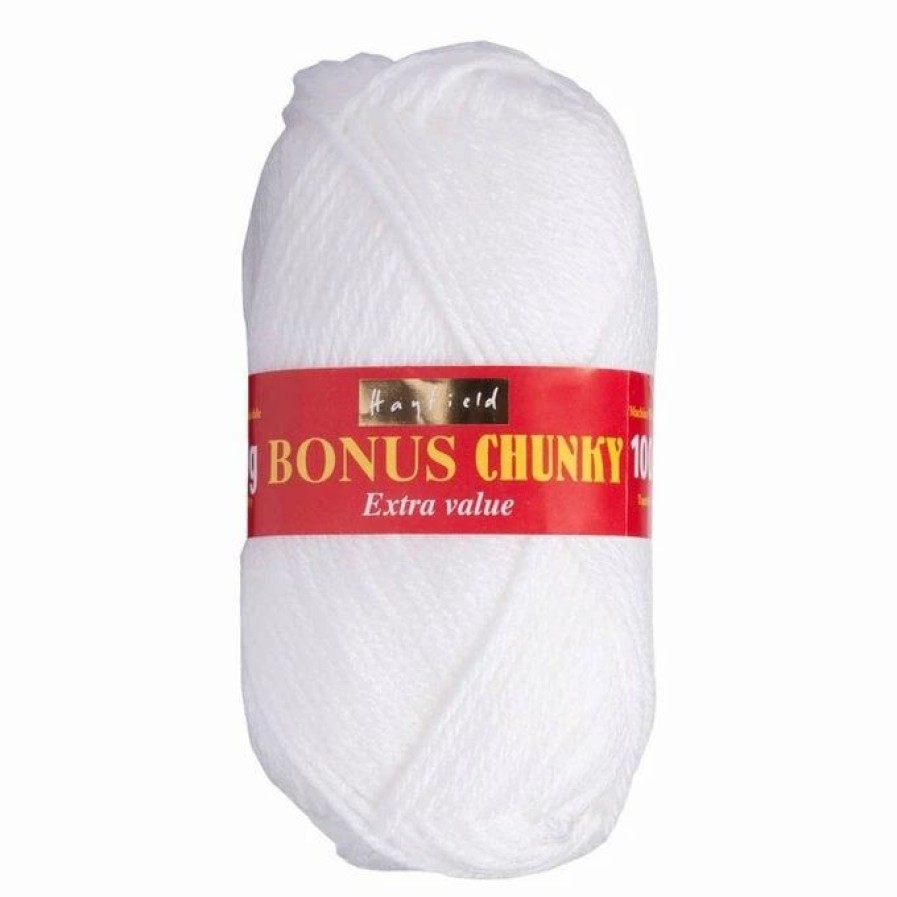 Chunky Yarn * | Coupon Hayfield White Bonus Chunky Yarn 100G (961)