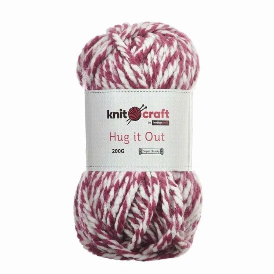 Acrylic Yarn * | Cheapest Knitcraft Dusky Pink Fleck Hug It Out Yarn 200G