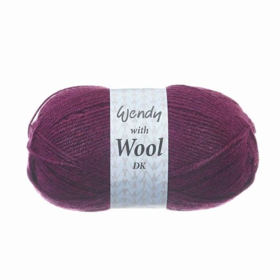 Acrylic Yarn * | New Wendy With Wool Aubergine Dk 100G