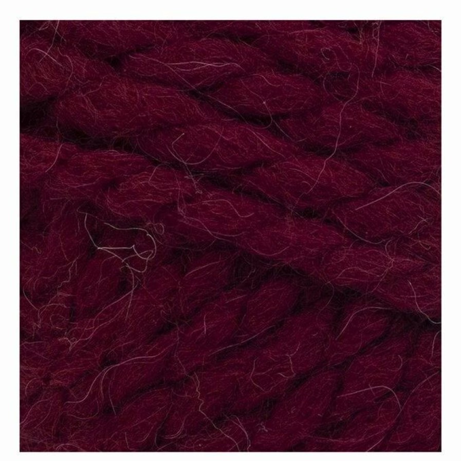 Acrylic Yarn * | Wholesale Lion Brand Burgundy Touch Of Alpaca Thick & Quick 100G