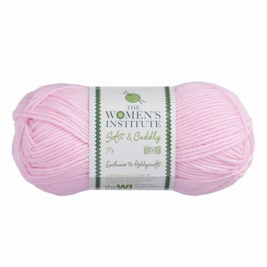 Acrylic Yarn * | Best Pirce The Wi Women'S Institute Light Pink Soft And Cuddly Dk Yarn 50G