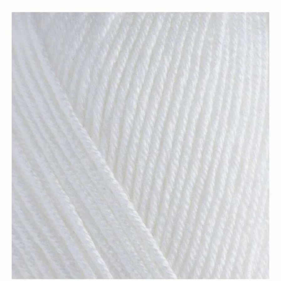 Acrylic Yarn * | Top 10 The Wi Women'S Institute White Soft And Silky 4 Ply Yarn 100G