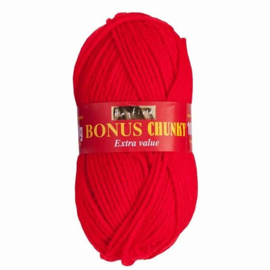 Chunky Yarn * | Buy Hayfield Red Bonus Chunky Yarn 100G (977)