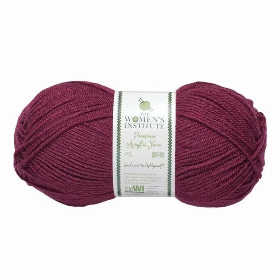 Acrylic Yarn * | Discount The Wi Women'S Institute Plum Premium Acrylic Yarn 100G