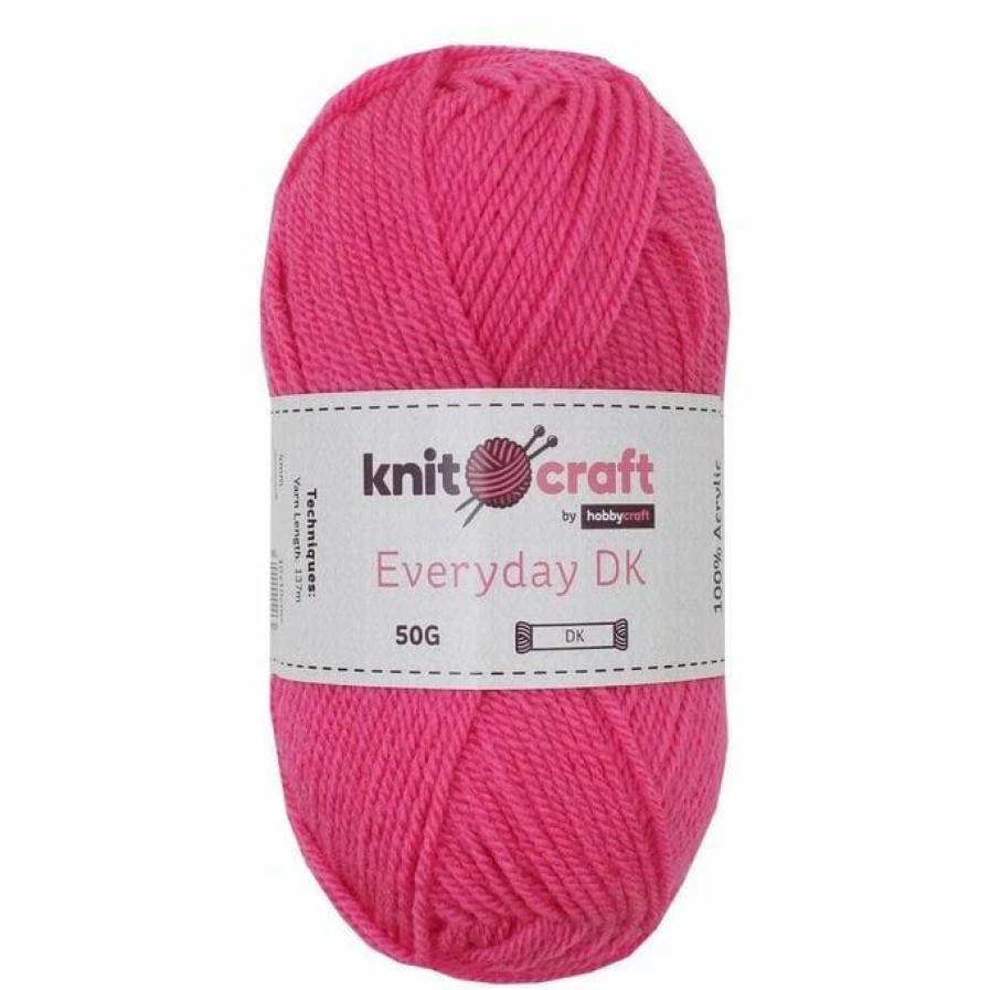 Acrylic Yarn * | Cheapest Knitcraft Hot Pink Everyday Dk Yarn 50G