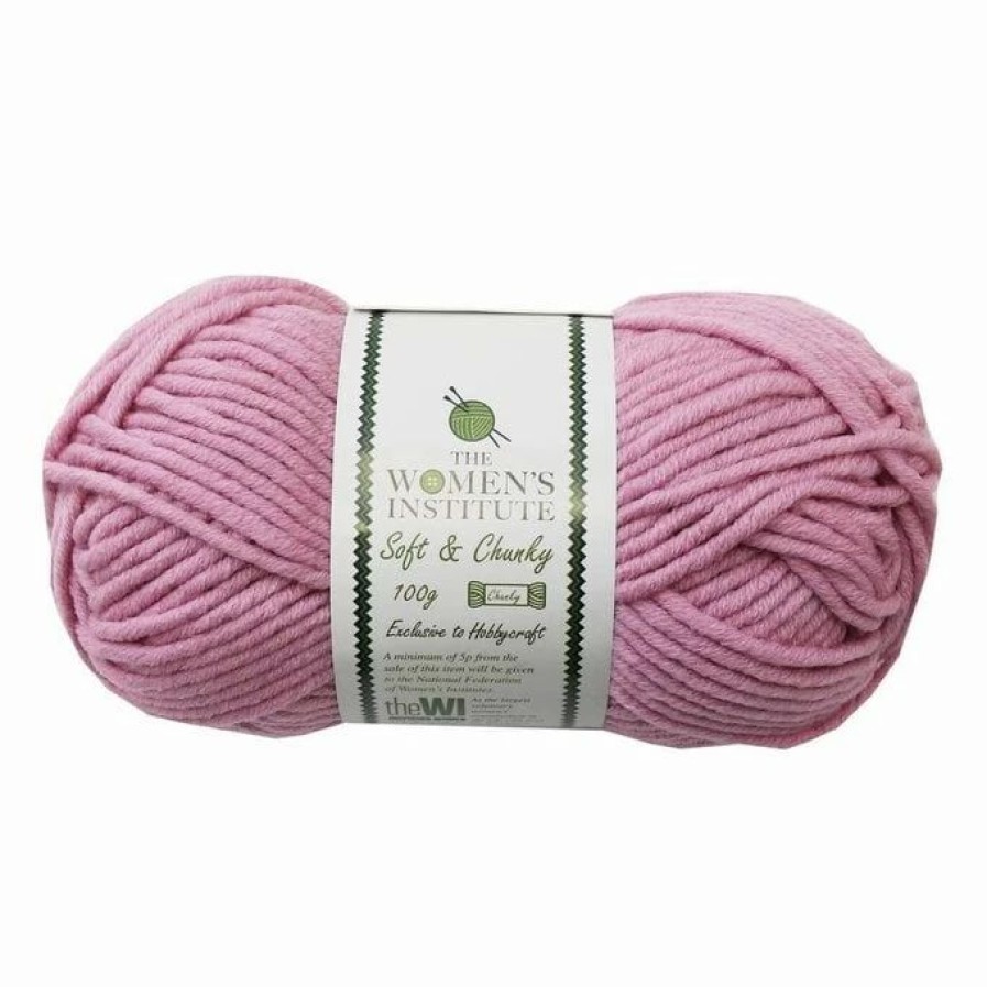 Chunky Yarn * | Wholesale The Wi Women'S Institute Dusky Pink Soft And Chunky Yarn 100G