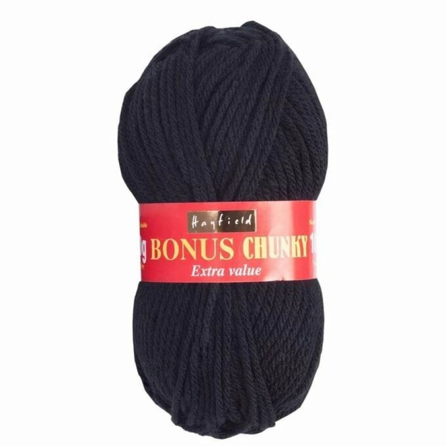 Chunky Yarn * | Wholesale Hayfield Black Bonus Chunky Yarn 100G (965)