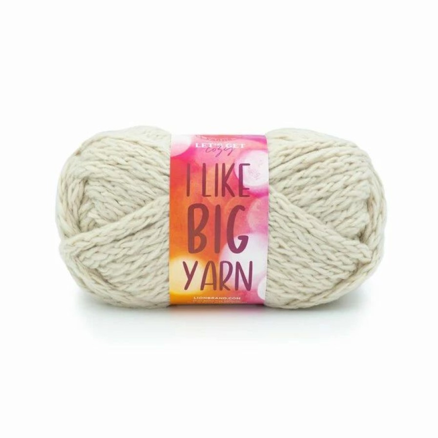 Acrylic Yarn * | Best Deal Lion Brand Almond Cream I Like Big Yarn 250G