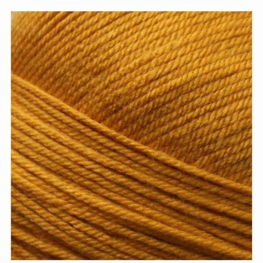 Acrylic Yarn * | Hot Sale The Wi Women'S Institute Mustard Soft And Smooth Aran Yarn 400G