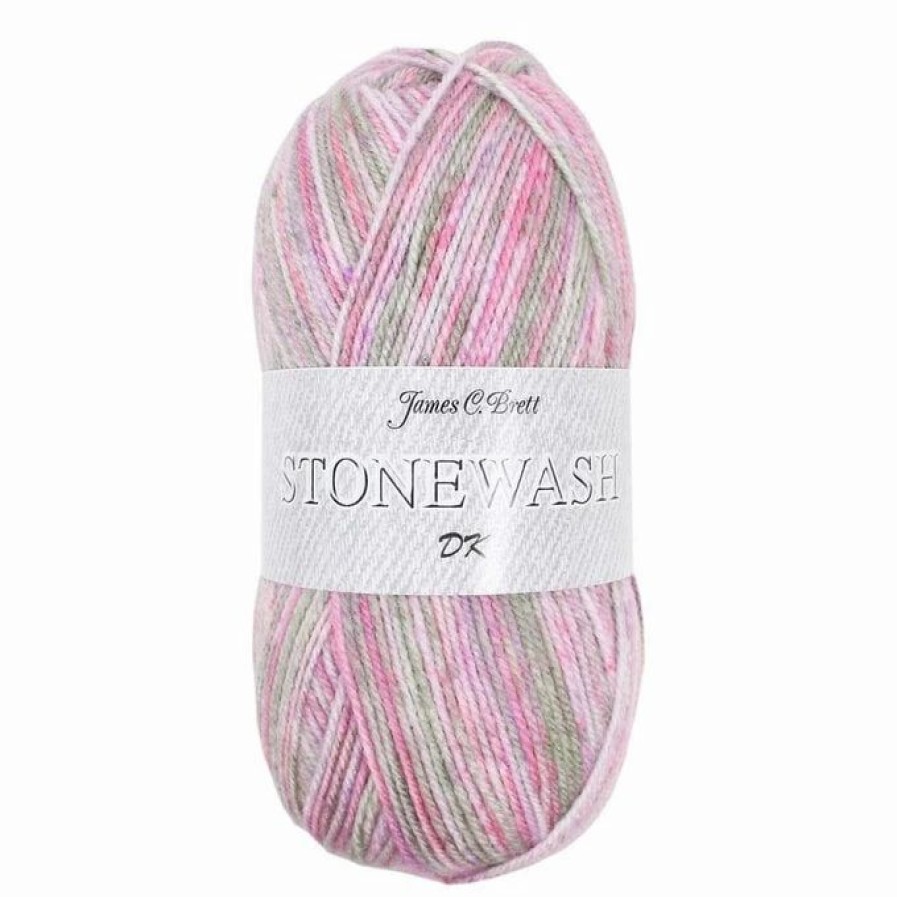 Acrylic Yarn * | Wholesale James C Brett Pink And Grey Stonewash Dk Yarn 100G