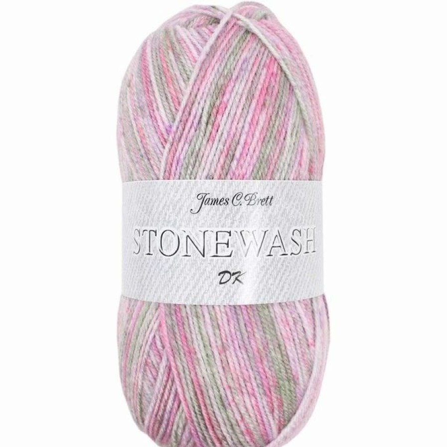 Acrylic Yarn * | Wholesale James C Brett Pink And Grey Stonewash Dk Yarn 100G