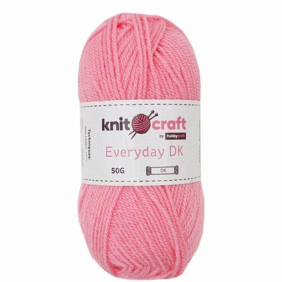 Acrylic Yarn * | Buy Knitcraft Barbie Pink Everyday Dk Yarn 50G