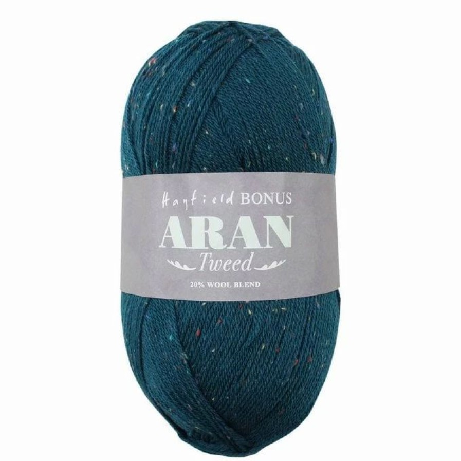 Wool * | Buy Hayfield Teal Bonus Aran Tweed 400G